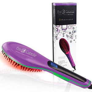 Hair Straightening Brush Heated Ceramic Straightener Comb - Purple - RoyaleUSA