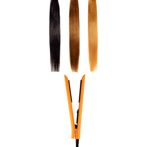 Platinum Genius Heating Element Hair Straightener with 100% Ceramic Plates - Neon Orange - RoyaleUSA